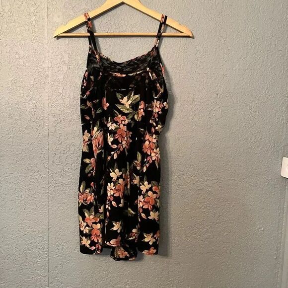 Papaya Womens Slip Lace Romper Floral Print Size Medium - Picture 4 of 4
